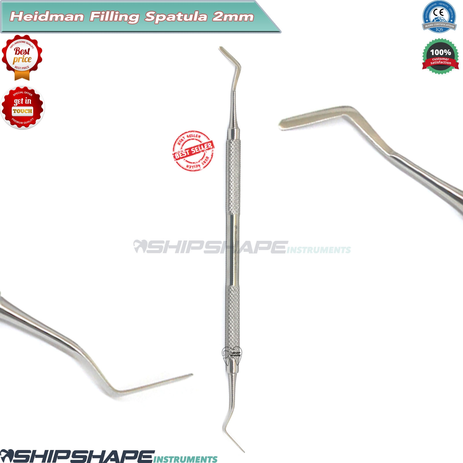 Dental Heidman Composite Filling Spatula Flat Plastic Placing Hand Instruments 2.0 mm-0 Dental Heidman Composite Filling Spatula Flat Plastic Placing Hand Instruments 2.0 mm-0