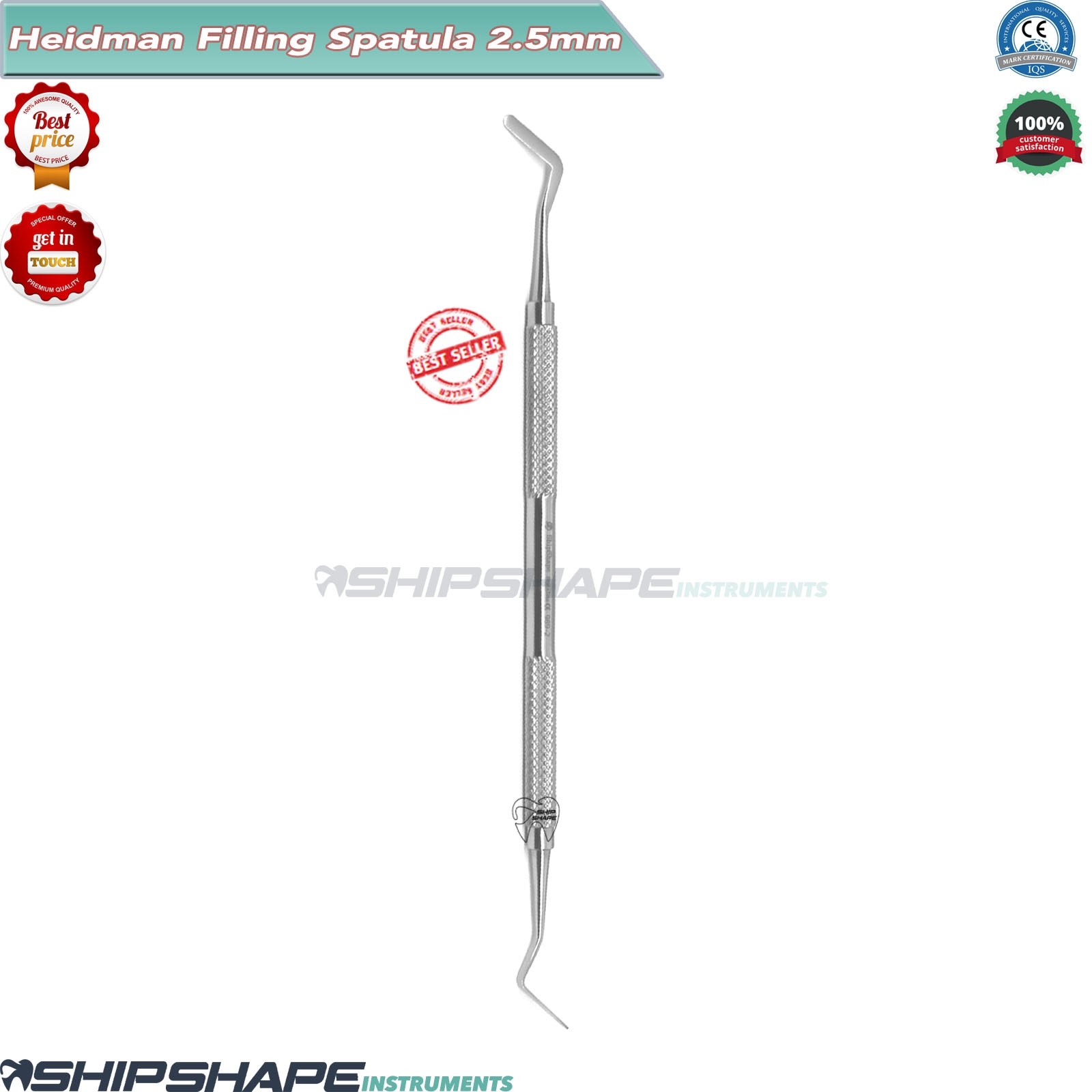 Dental Heidman Composite Filling Spatula Flat Plastic Placing Mixing Dental Instruments Stainless Steel 2.5mm-2074 Dental Heidman Composite Filling Spatula Flat Plastic Placing Mixing Dental Instruments Stainless Steel 2.5mm-2074