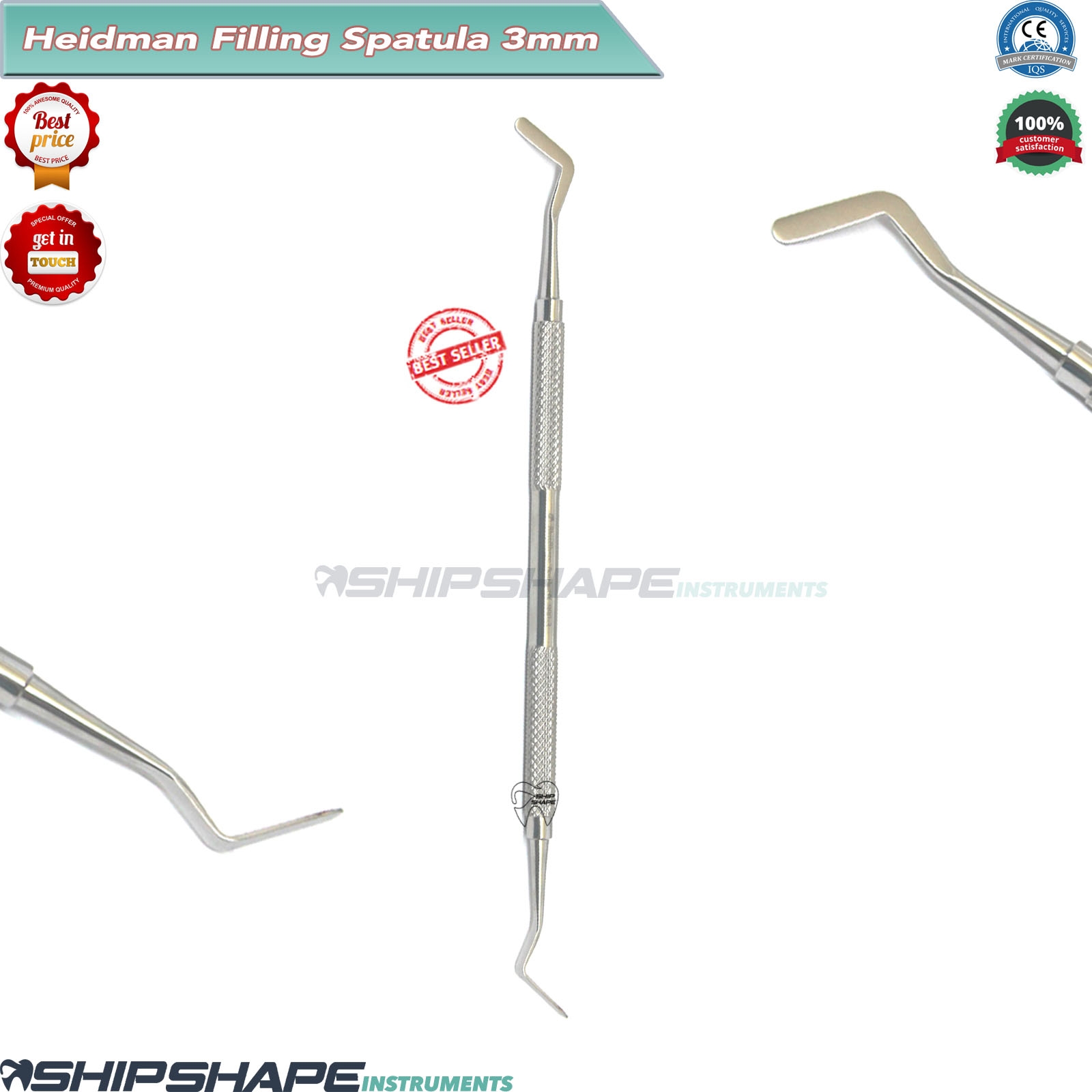 Dental Heidman Composite Filling Spatula Flat Plastic Placing Mixing Tools Steel-0 Dental Heidman Composite Filling Spatula Flat Plastic Placing Mixing Tools Steel-0