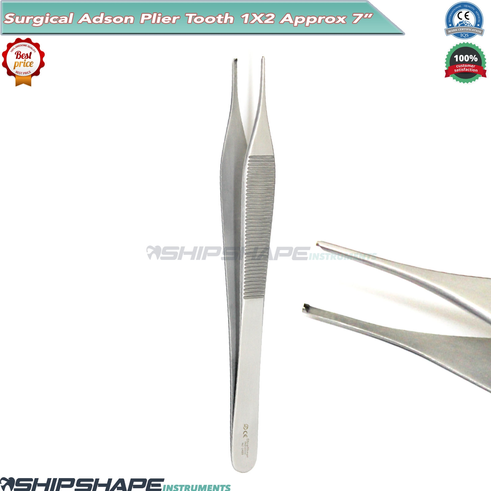 Adson Forceps, 12cm, Teeth 1X2, Dermatology Kocher, Tweezers Dental Instruments-0 Adson Forceps, 12cm, Teeth 1X2, Dermatology Kocher, Tweezers Dental Instruments-0