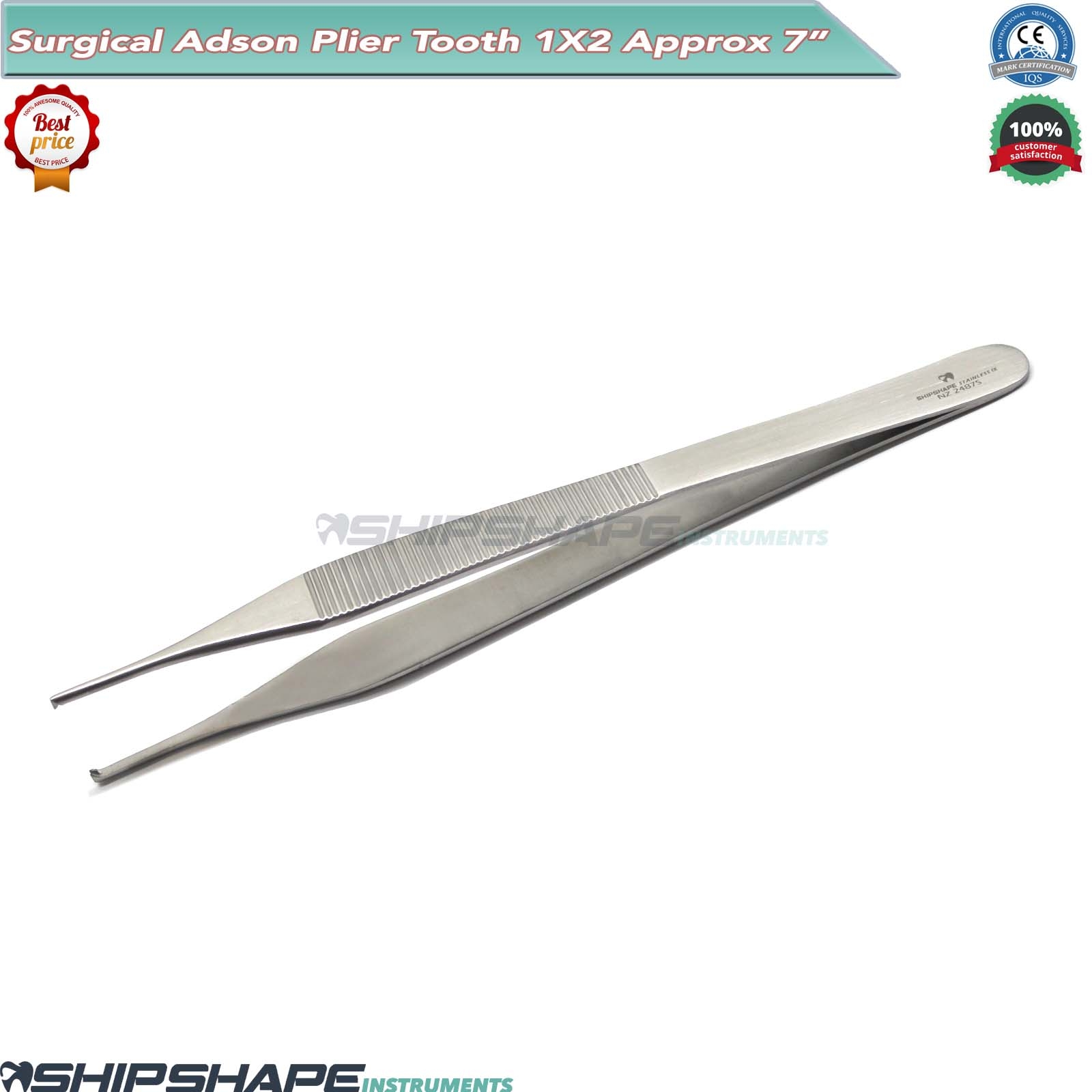 Adson Forceps, 12cm, Teeth 1X2, Dermatology Kocher, Tweezers Dental Instruments-1793 Adson Forceps, 12cm, Teeth 1X2, Dermatology Kocher, Tweezers Dental Instruments-1793