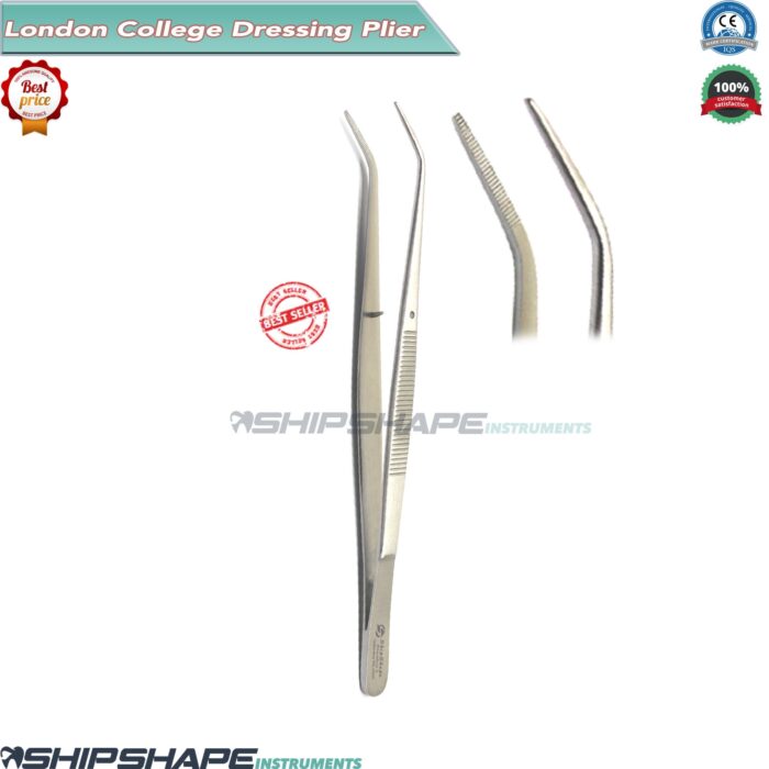 Dental Surgical London College Tweezers Cotton Dressing Pliers Dentistry Lab Tools Dental Instruments- #NZ2503R-0