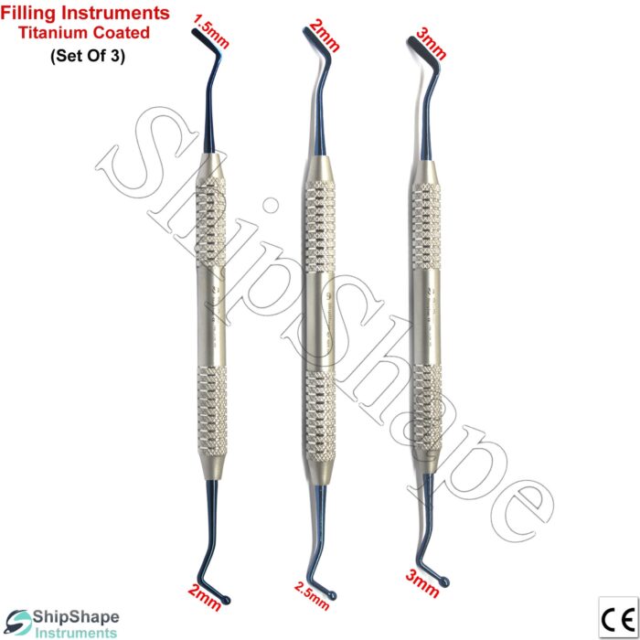 Dental Filling Instruments Composite Plastic Filling Spatulas Amalgam Plugger Condensers Titanium Coated Dental Instruments-0