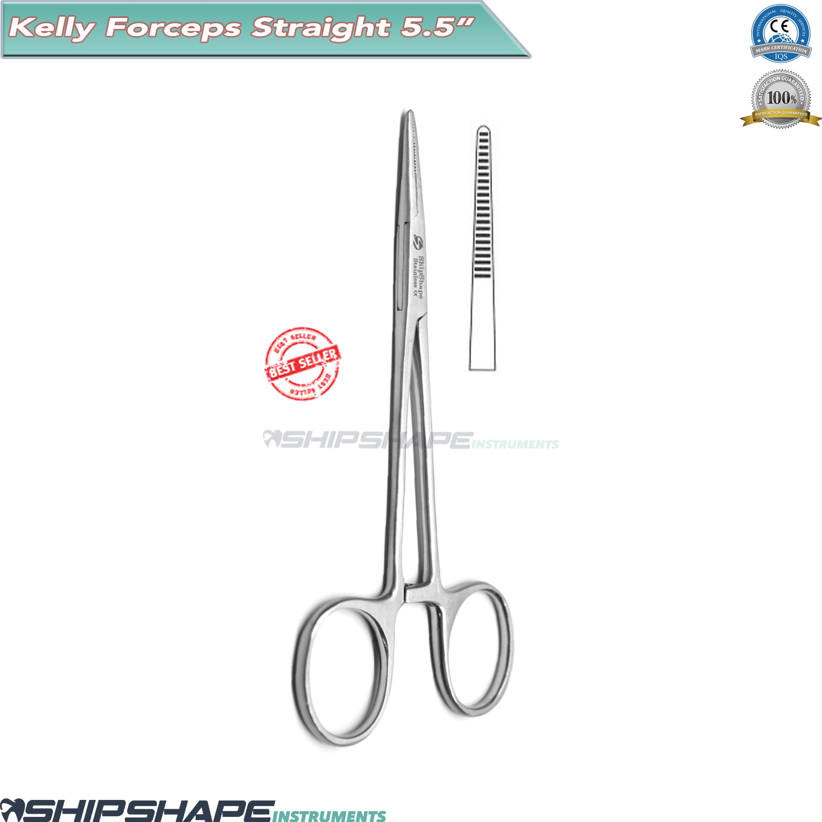 Kelly Forceps Straight, Dental Surgical Hemostatic Forceps 5.5" | Shipshape Instruments-1633 Kelly Forceps Straight, Dental Surgical Hemostatic Forceps 5.5" | Shipshape Instruments-1633