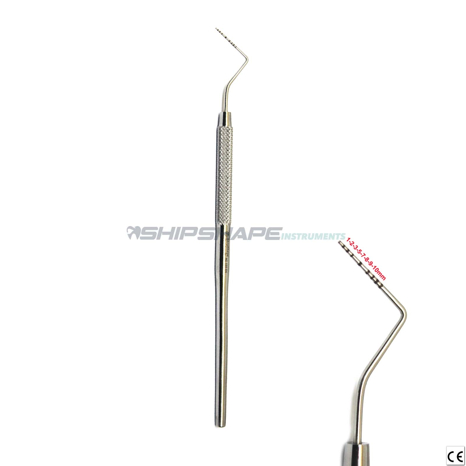 Dental Periodontal William Probe Color Coaded Teeth Depth Measurment Perio Probe Markings-1-2-3-5-7-8-9-10 mm-0 Dental Periodontal William Probe Color Coaded Teeth Depth Measurment Perio Probe Markings-1-2-3-5-7-8-9-10 mm-0