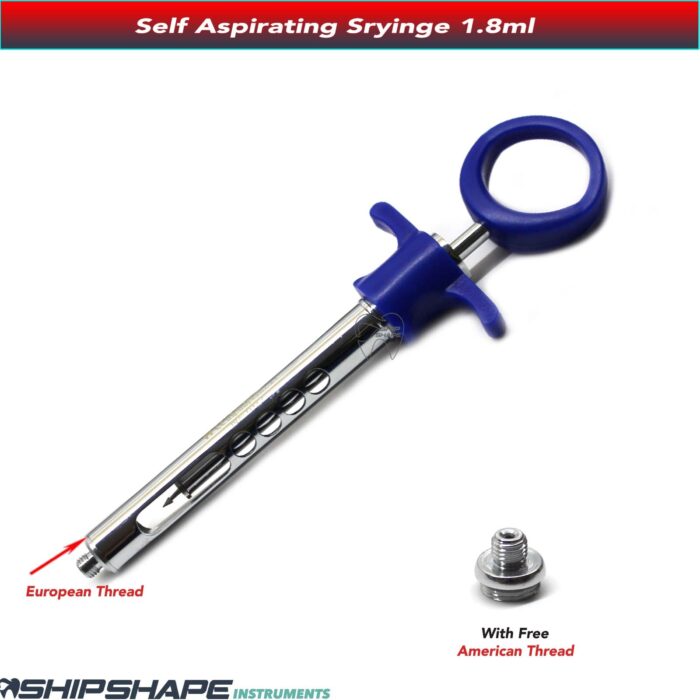 Dental Cartridge Self-Aspirating Syringe Infiltration 1.8ml Anesthetics Syringes With Blue Handle - NZ1022B-0