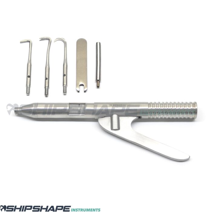 Dental Automatic Crown Remover Gun Tool Kit Crowns Removal Tool Lab Instrument NZ941 (with 5 attachments)-0