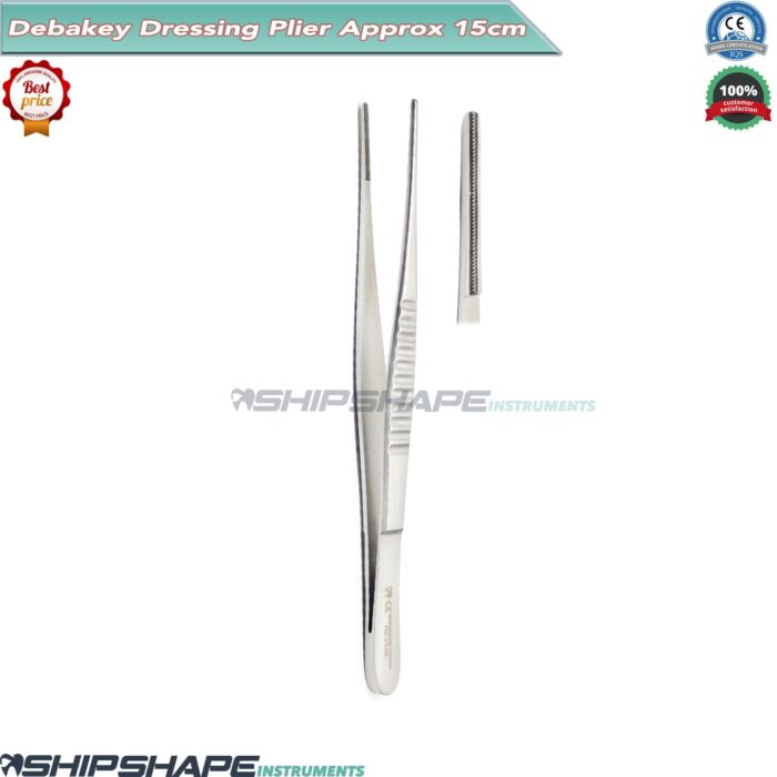 Debakey Forcep Stainless Steel Metallic Grey Trugrip Debakey Forceps, Plier, Tweezer-0