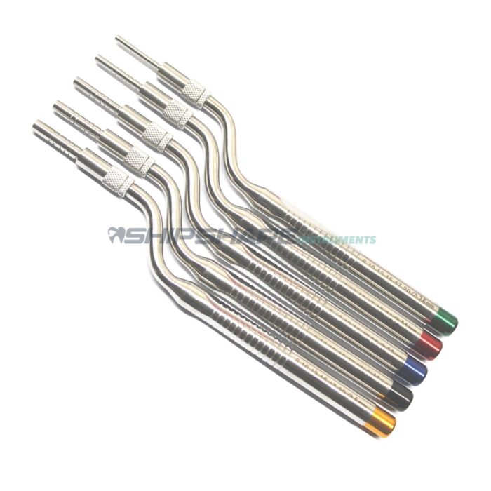 SET OF 5 SINUS OSTEOTOMES OFFSET CONCAVE TIP Curved IMPLANT DENTAL INSTRUMENTS-0