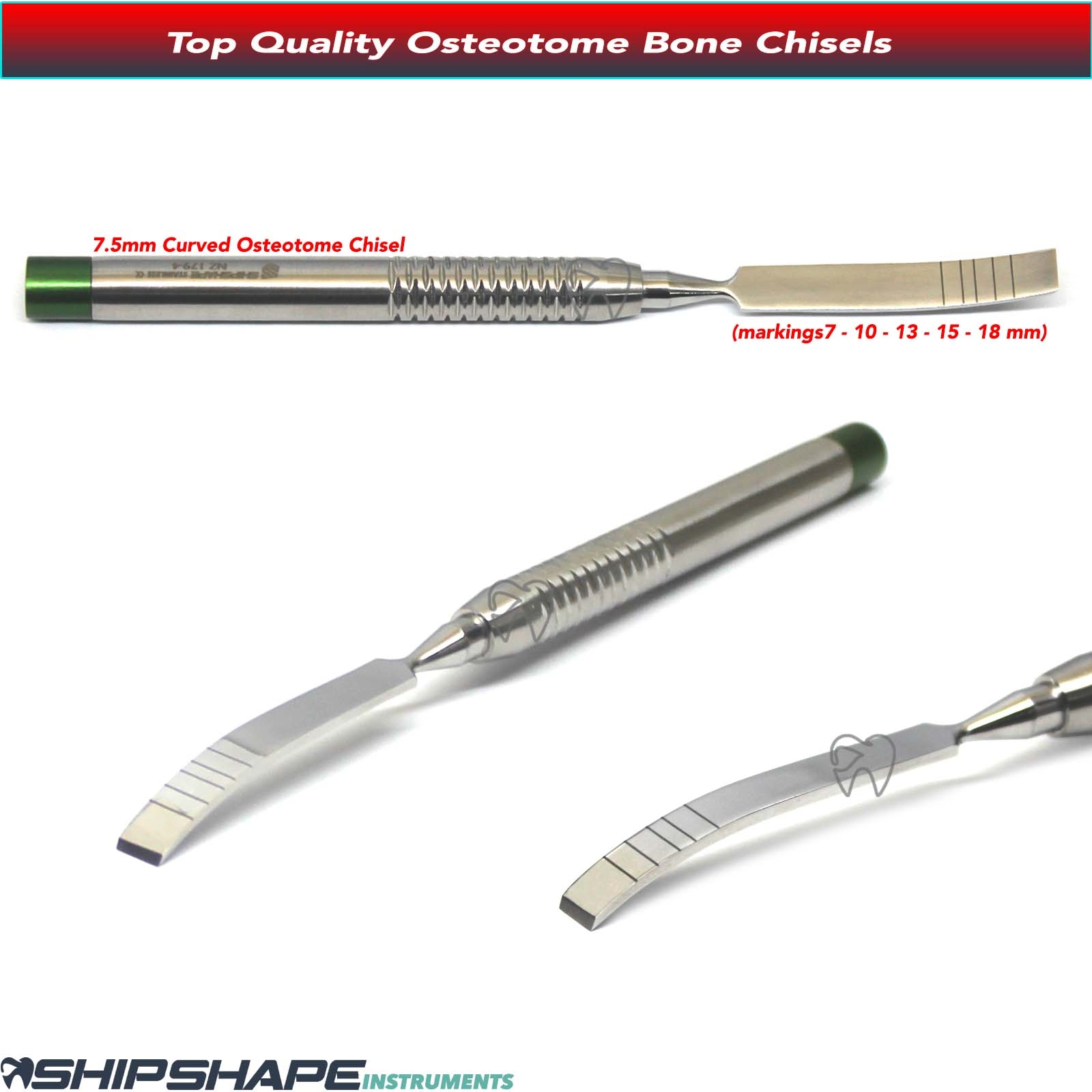 SInus Lift Implant Osteotome Chisel Bone Expansion Splitting Dental Instruments (4 Pcs Set)-1285 SInus Lift Implant Osteotome Chisel Bone Expansion Splitting Dental Instruments (4 Pcs Set)-1285