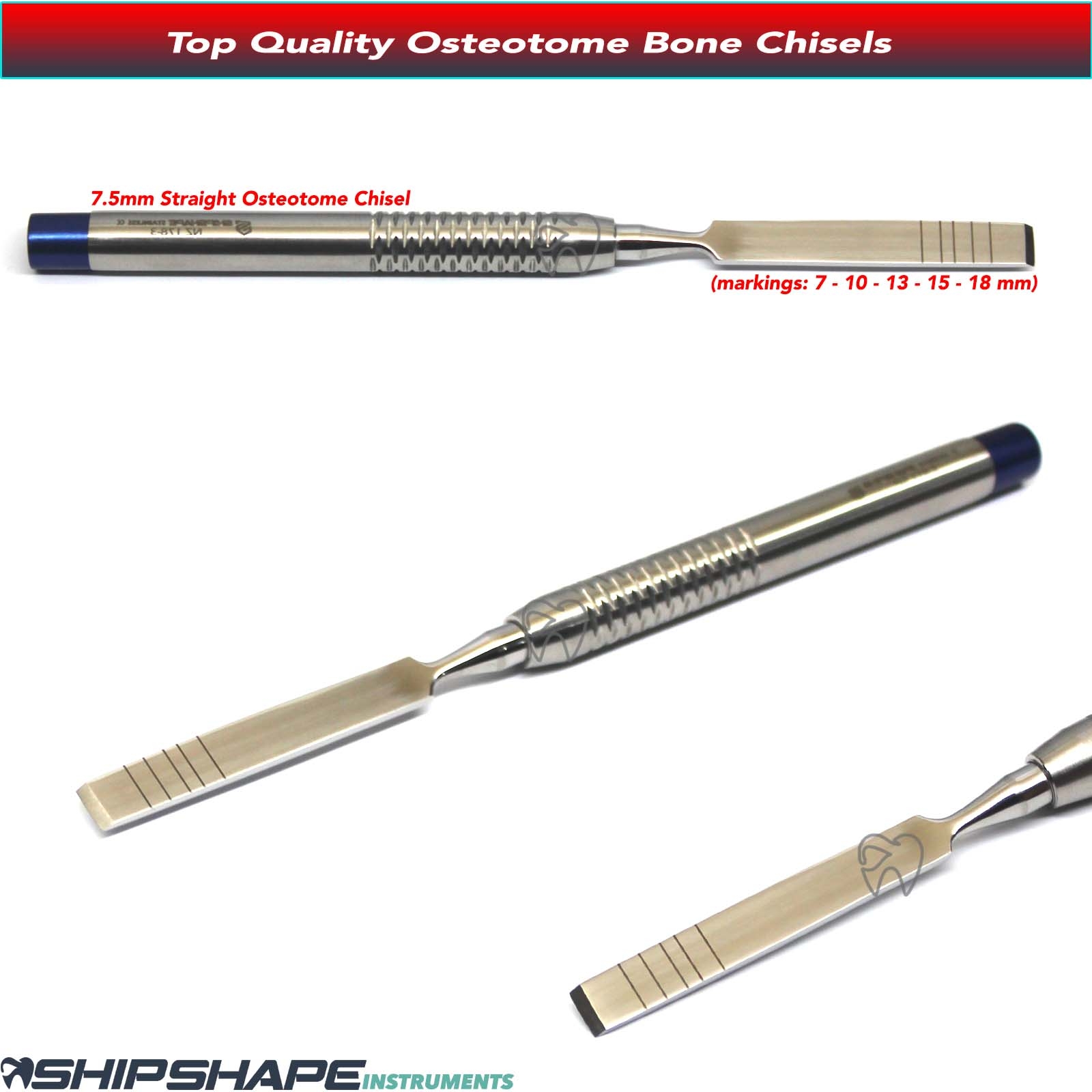 SInus Lift Implant Osteotome Chisel Bone Expansion Splitting Dental Instruments (4 Pcs Set)-1287 SInus Lift Implant Osteotome Chisel Bone Expansion Splitting Dental Instruments (4 Pcs Set)-1287