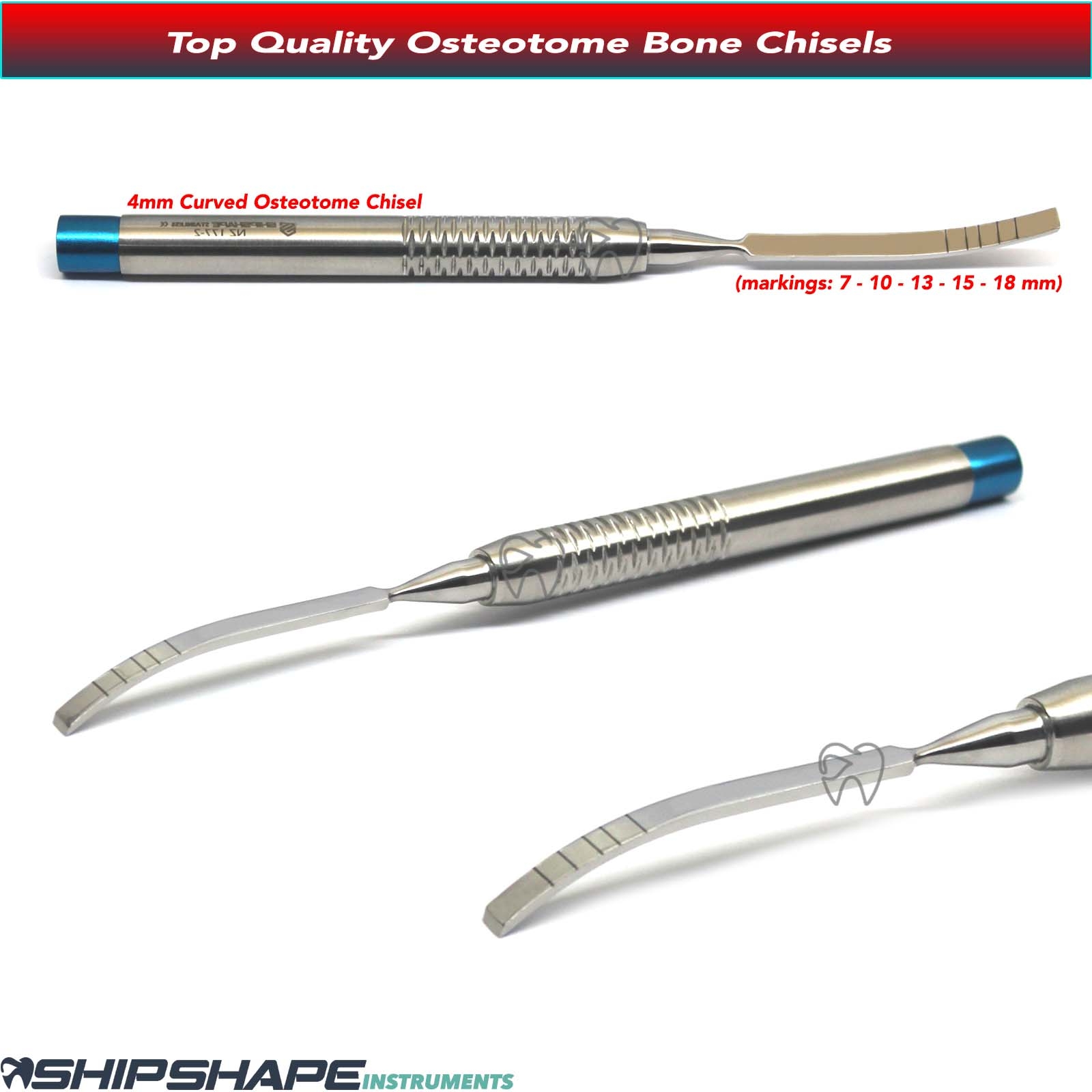 SInus Lift Implant Osteotome Chisel Bone Expansion Splitting Dental Instruments (4 Pcs Set)-1286 SInus Lift Implant Osteotome Chisel Bone Expansion Splitting Dental Instruments (4 Pcs Set)-1286