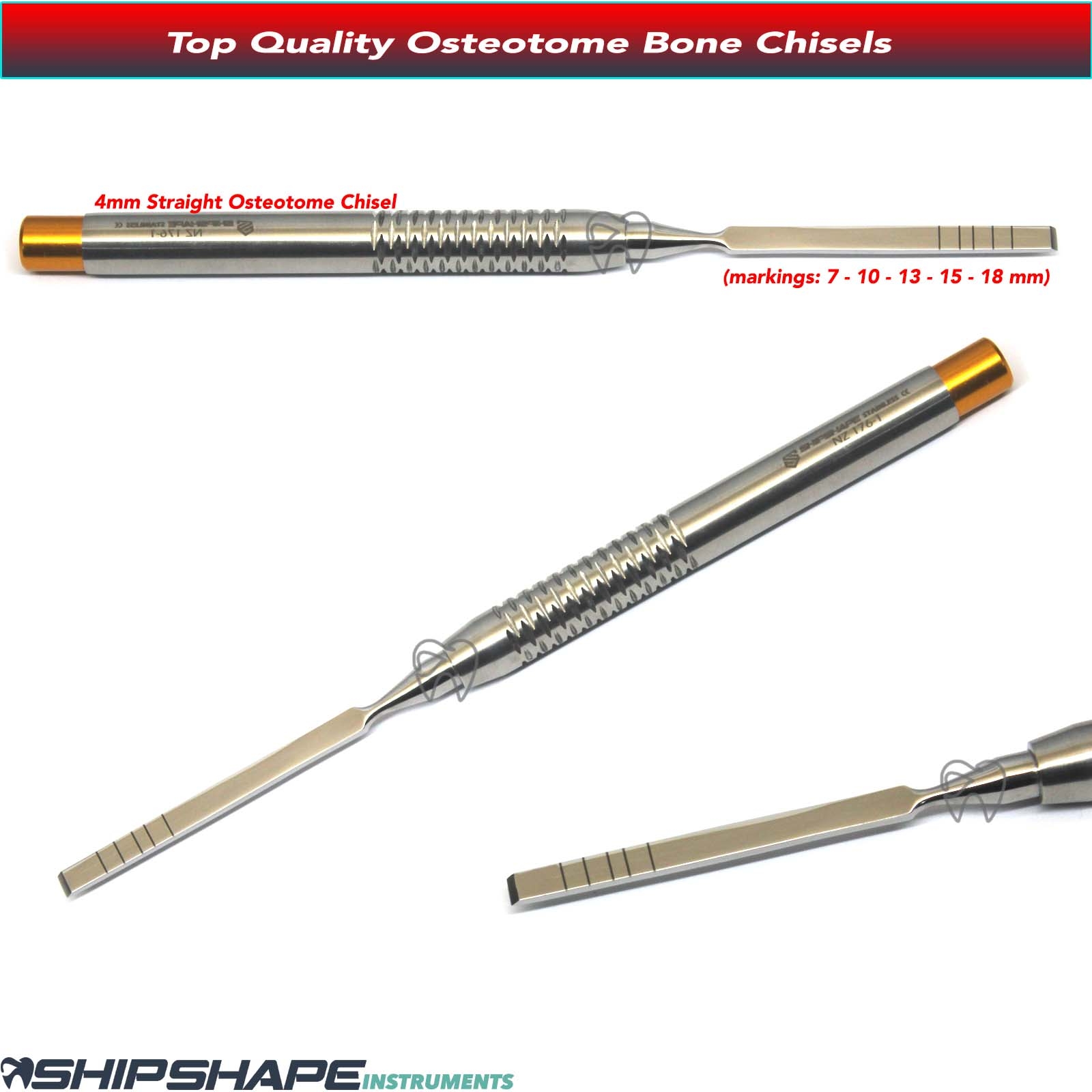 SInus Lift Implant Osteotome Chisel Bone Expansion Splitting Dental Instruments (4 Pcs Set)-1288 SInus Lift Implant Osteotome Chisel Bone Expansion Splitting Dental Instruments (4 Pcs Set)-1288