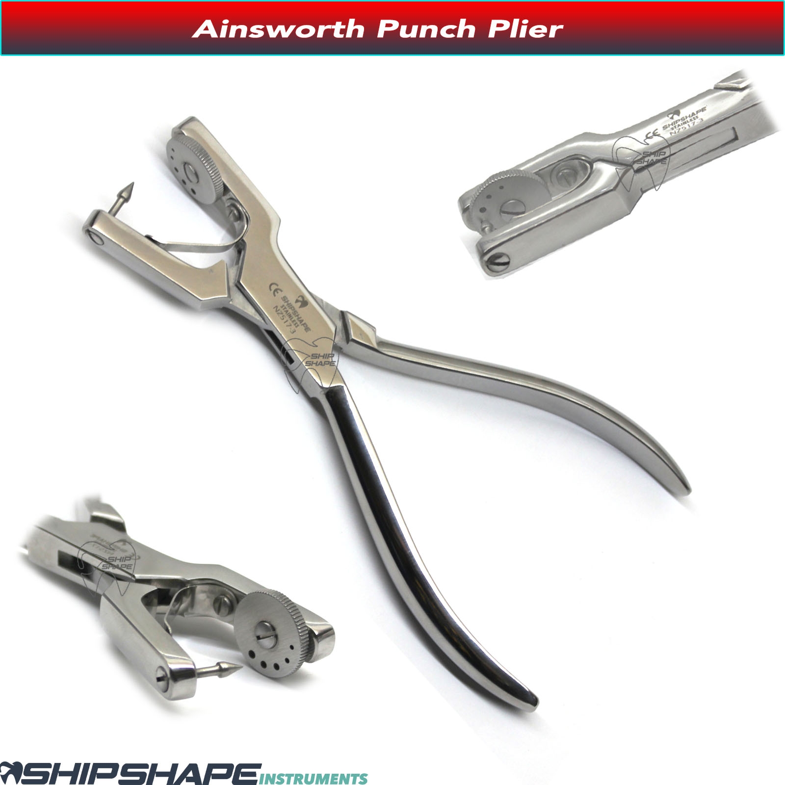Ainsworth Dental Punch plier / Dental Rubber dam Punchig plier supplies $24.79 -0 Ainsworth Dental Punch plier / Dental Rubber dam Punchig plier supplies $24.79 -0