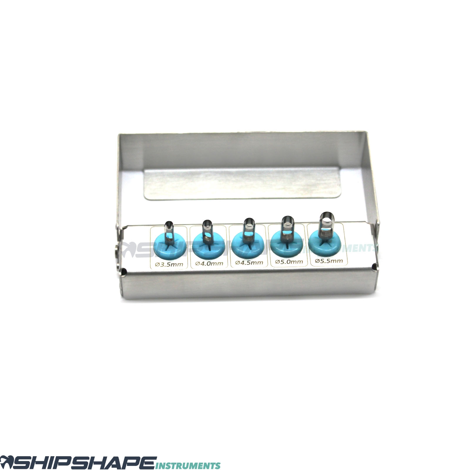 5 Pcs Dental Implant Tissue Punch Kit set Surgical Surgery With Bur Holder Box-1533 5 Pcs Dental Implant Tissue Punch Kit set Surgical Surgery With Bur Holder Box-1533