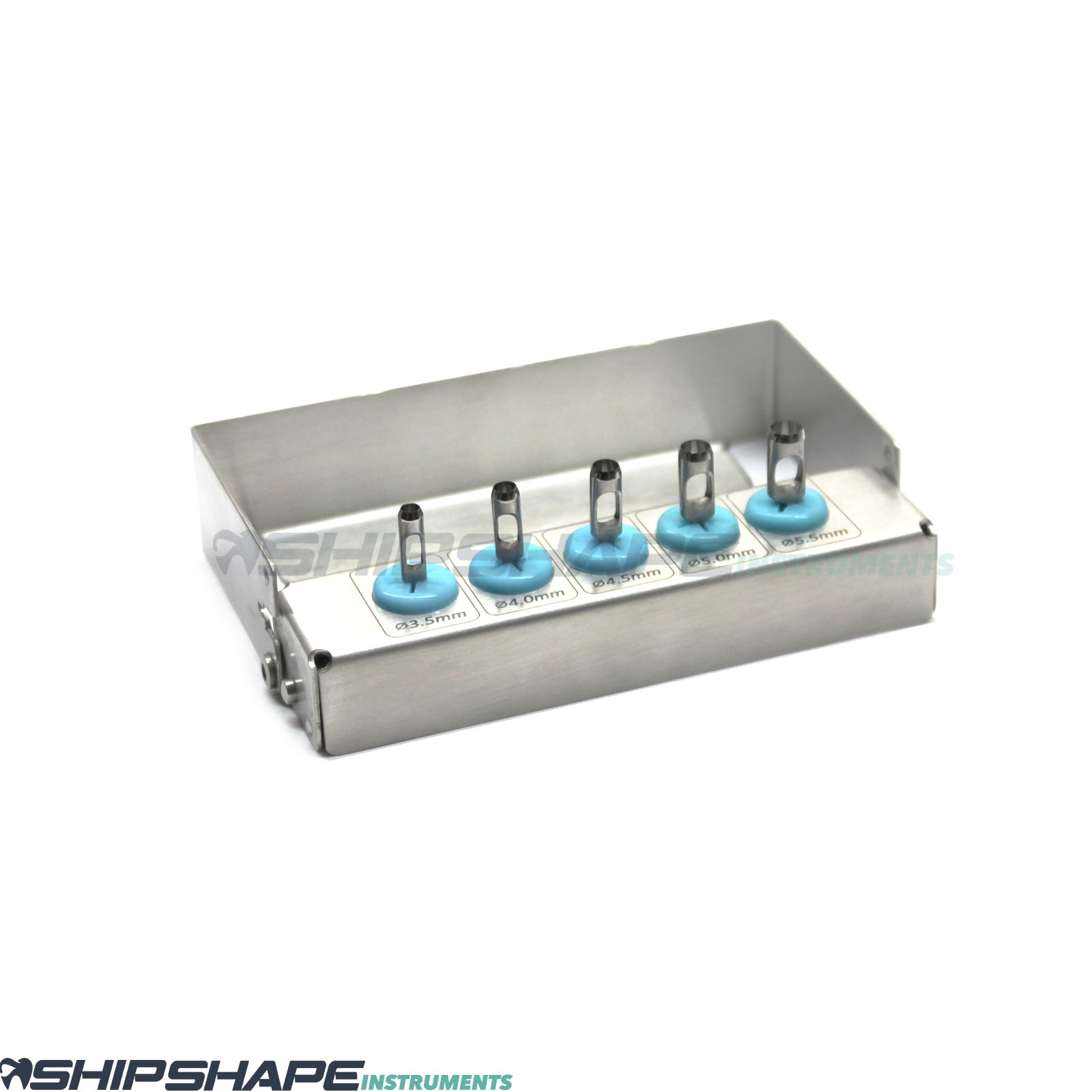 5 Pcs Dental Implant Tissue Punch Kit set Surgical Surgery With Bur Holder Box-0 5 Pcs Dental Implant Tissue Punch Kit set Surgical Surgery With Bur Holder Box-0