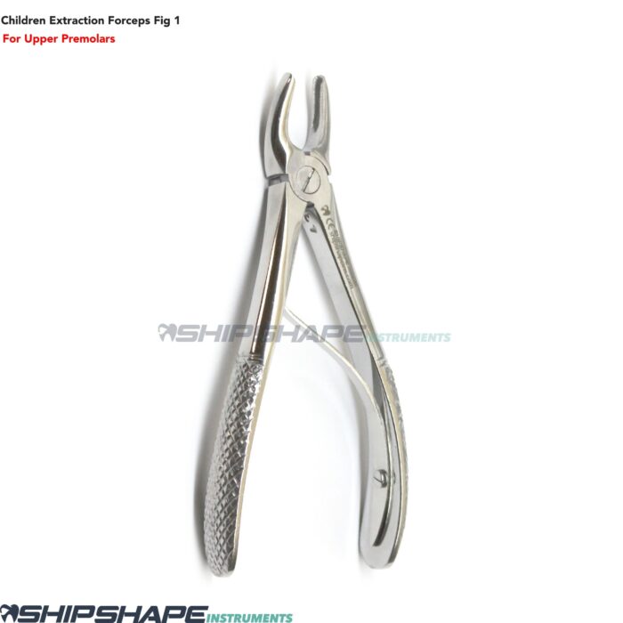 Pediatric Tooth Extraction Forceps German SS High Quality, Micro Serrated Upper Premolars Extracting Forceps-0