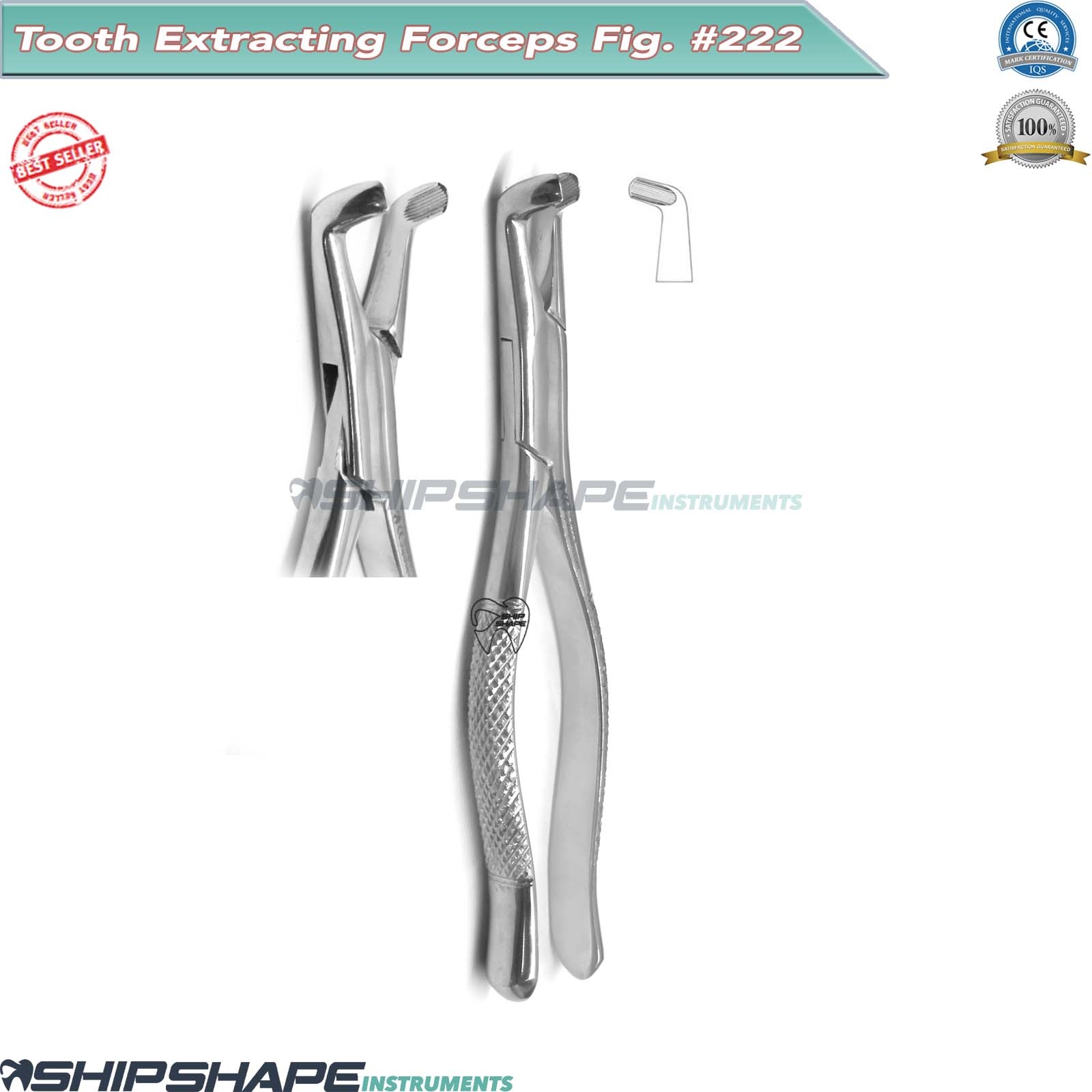 Tooth Extracting Forceps # 222 Predictable Dental Oral Extraction Procedure Tool | Shipshape Instruments-0 Tooth Extracting Forceps # 222 Predictable Dental Oral Extraction Procedure Tool | Shipshape Instruments-0