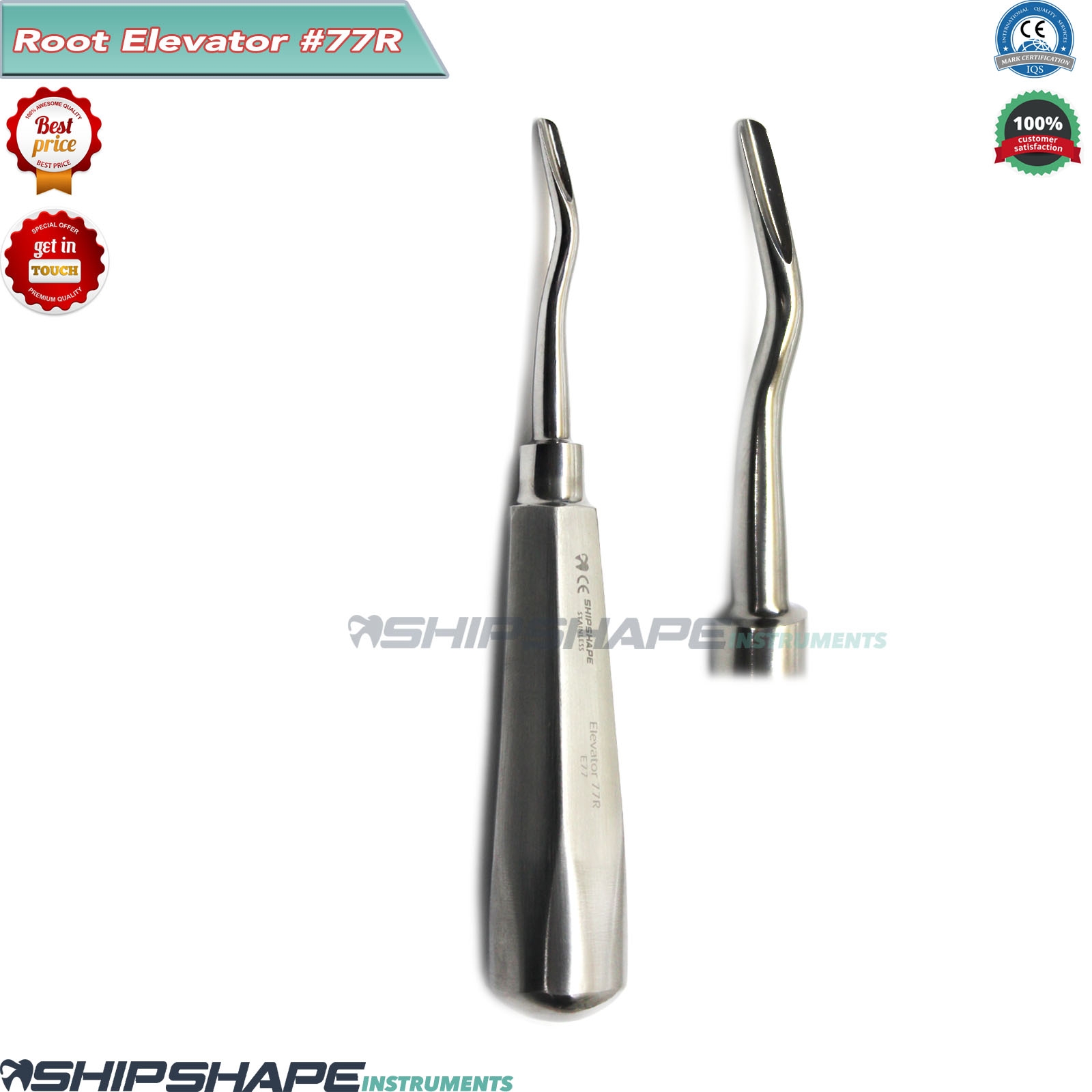 Dental Tooth Extracting Elevator # 77R Luxate Teeth Posterior Root Elevators | Shipshape Instruments-0 Dental Tooth Extracting Elevator # 77R Luxate Teeth Posterior Root Elevators | Shipshape Instruments-0