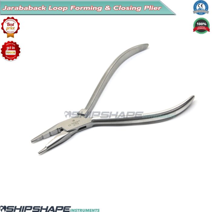 Jaraback Plier Orthodontic Precision Grooves Loop Bending Closing Light Wire Pliers-0
