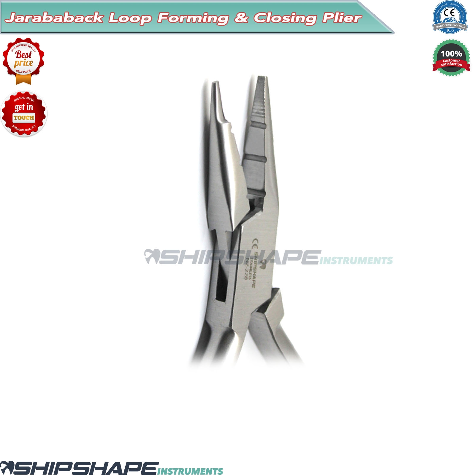 Jaraback Plier Orthodontic Precision Grooves Loop Bending Closing Light Wire Pliers-1610 Jaraback Plier Orthodontic Precision Grooves Loop Bending Closing Light Wire Pliers-1610