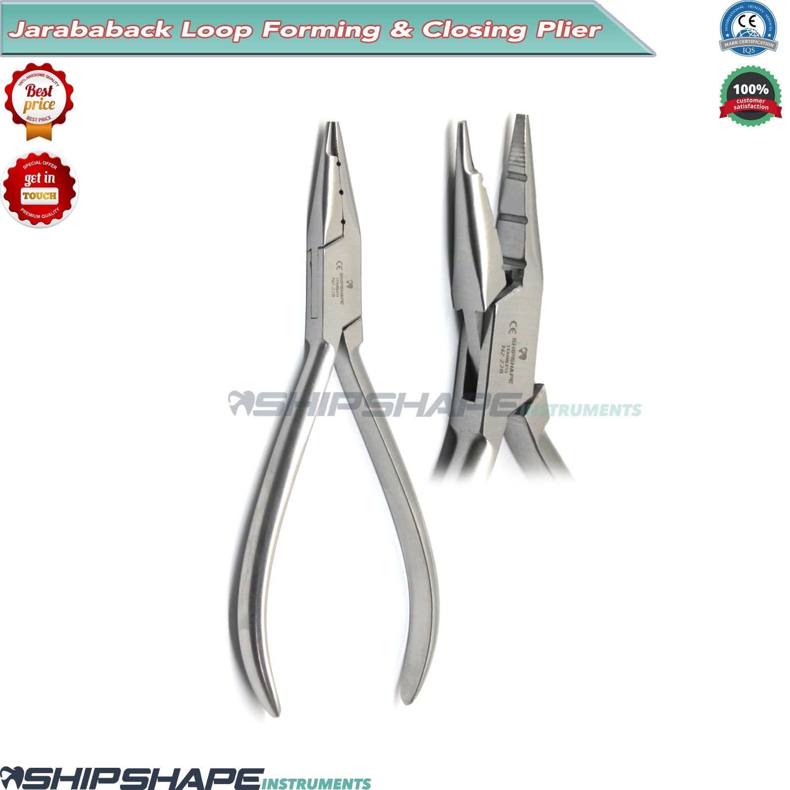 Jaraback Plier Orthodontic Precision Grooves Loop Bending Closing Light Wire Pliers-1612 Jaraback Plier Orthodontic Precision Grooves Loop Bending Closing Light Wire Pliers-1612