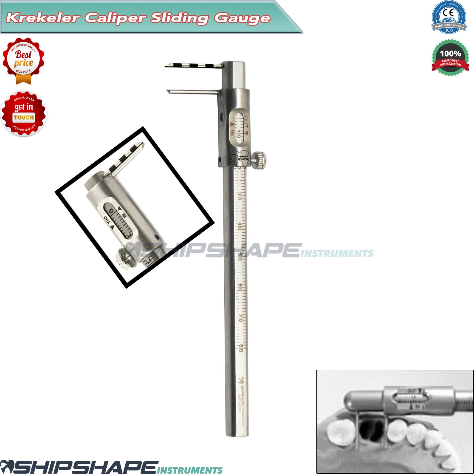 Dental Implant Krekeler Sliding Caliper Surgical Castroveijo Bone Gauge | www.shipshapeins.com-0 Dental Implant Krekeler Sliding Caliper Surgical Castroveijo Bone Gauge | www.shipshapeins.com-0
