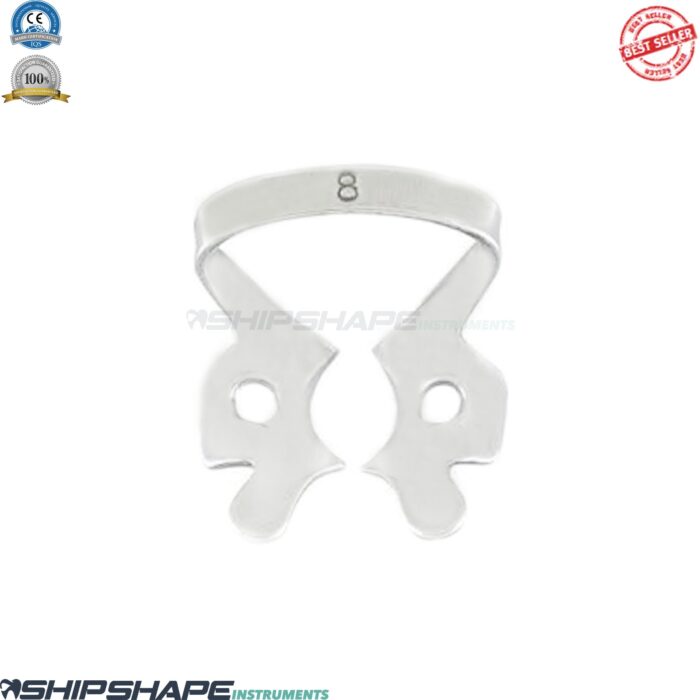 Dental Rubber Dam Clamp #8 Orthodontic Endodontic Restorative Dam Clip Holder Clamps-0