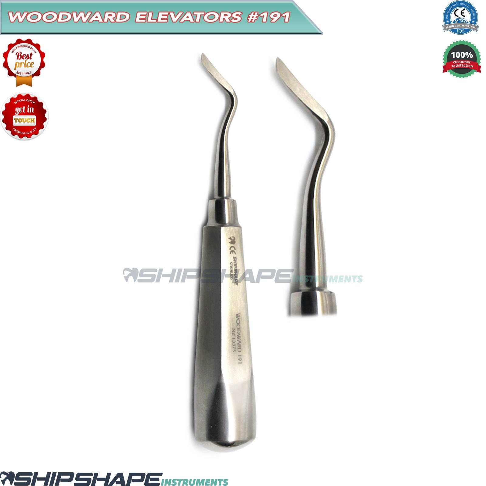 Dental Root Elevator Woodward #191 Loosen Tooth Ease Extraction Sharp Elevators | Shipshape Instruments-0 Dental Root Elevator Woodward #191 Loosen Tooth Ease Extraction Sharp Elevators | Shipshape Instruments-0
