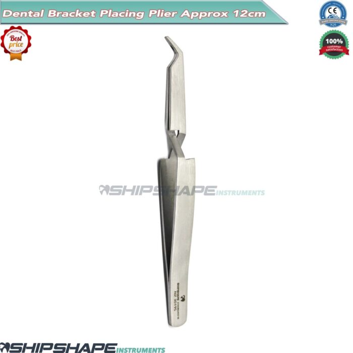 Dental Bracket Placing Tweezer Fine Pointy Tips Placement Holding Orthodontic CE-0