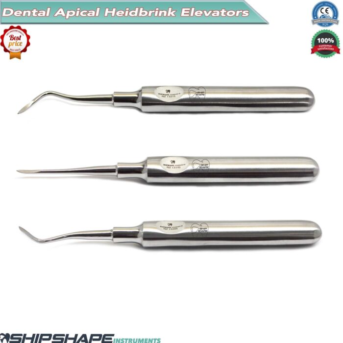 3 Pcs Dental Root Elevators Oral Surgery PDL Luxating Heidbrink Root Pick Elevator Shipshape-0