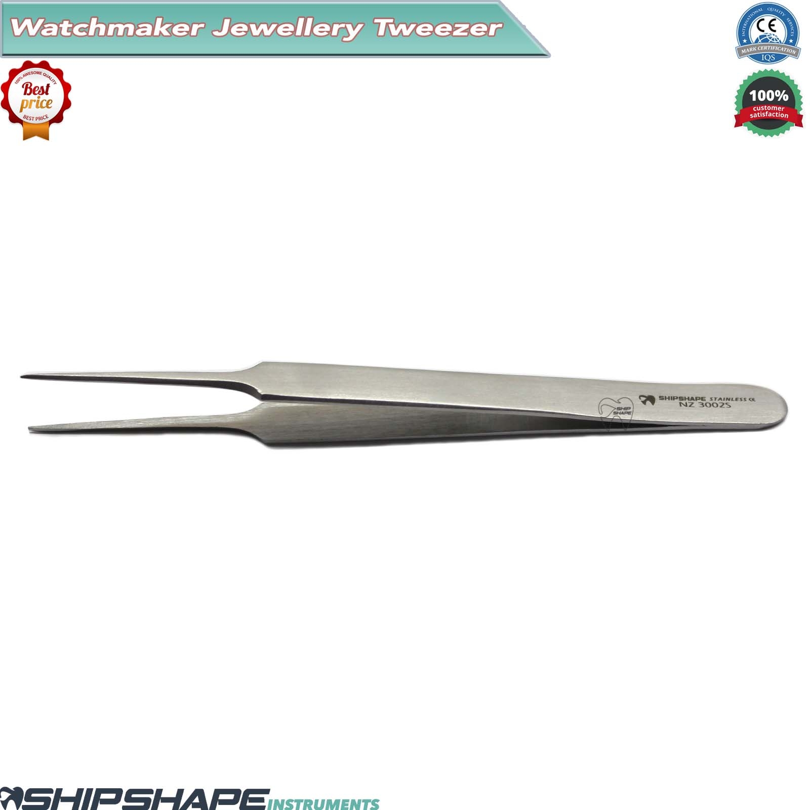 Multi Purpose Tweezers for Dental, Orthodontics, Watch maker Tweezer #4 Stainless Steel-1808 Multi Purpose Tweezers for Dental, Orthodontics, Watch maker Tweezer #4 Stainless Steel-1808